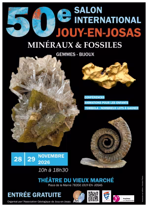 50.ª Feria Internacional de Minerales, Fósiles, Gemas y Joyería en Jouy-en-Josas