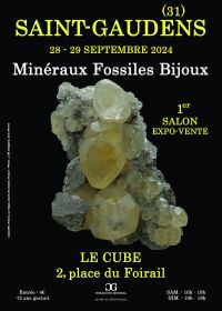 1ª EXPOSICIÓN DE JOYERÍA DE MINERALES FÓSILES en SAINT-GAUDENS