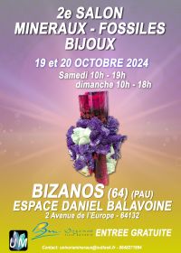 Minerales, fósiles, exposición de joyas de diseño.