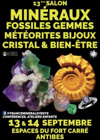 13.ª edición del Salón MinéralEvent en Antibes: Minerales, fósiles, gemas, joyas, cristales y bienestar