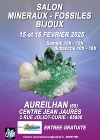 Exposición de minerales, fósiles y joyas de diseño.