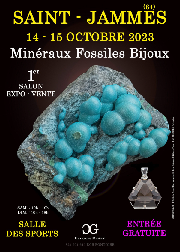 1ª EXPOSICIÓN DE JOYERÍA DE MINERALES FÓSILES en SAINT-JAMMES