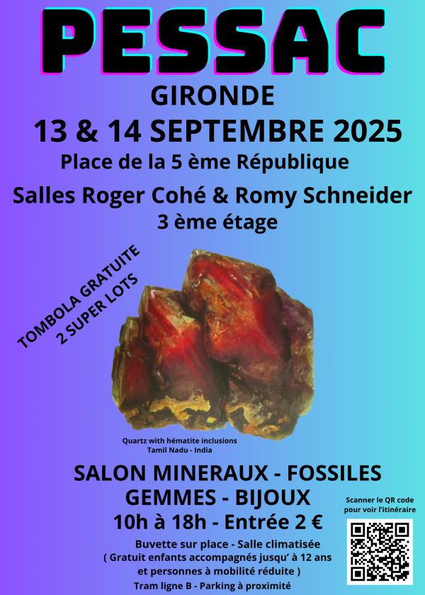 29ª EXPOSICIÓN DE MINERALES, FÓSILES Y GEMAS DE PESSAC