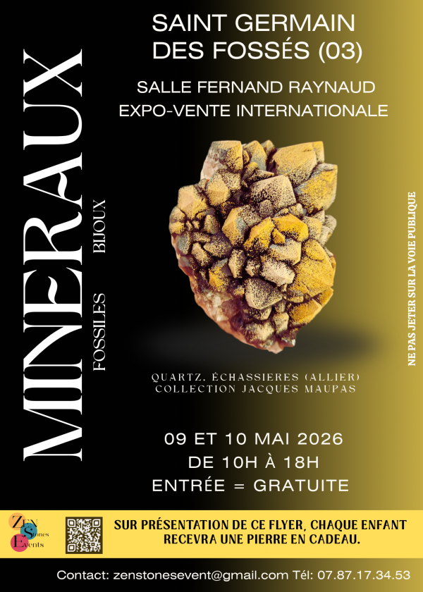 Exposición de minerales, fósiles, gemas y joyas.