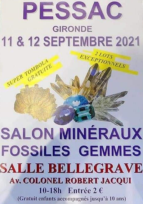 Feria de minerales fósiles de piedras preciosas
