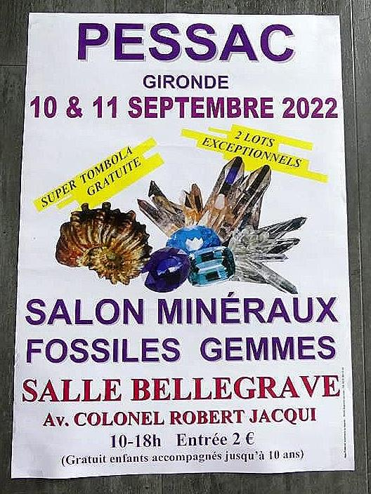 26ª Feria de Minerales, Fósiles y Gemas de Pessac