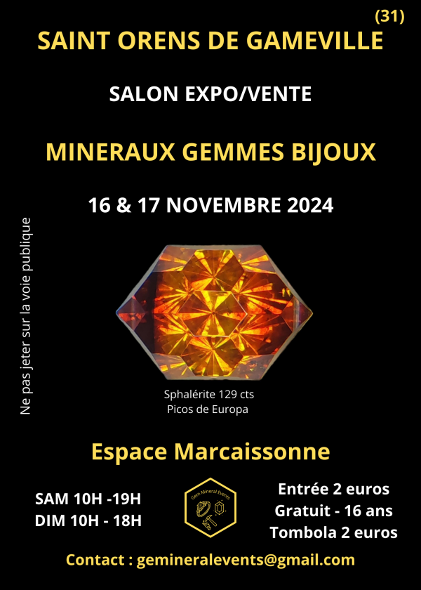 1er Salón de Minerales, Gemas y Joyería en Saint Orens de Gameville