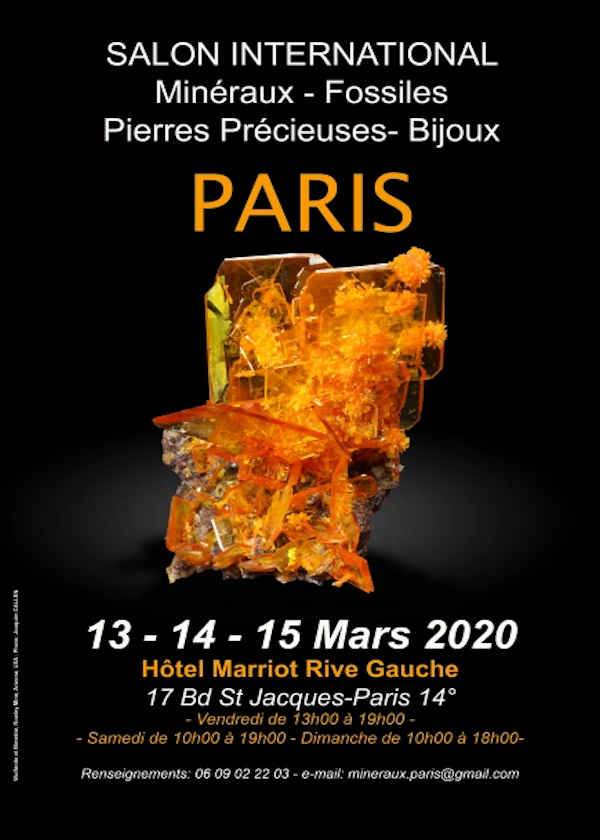 Feria internacional, minerales, fósiles, gemas, joyas.