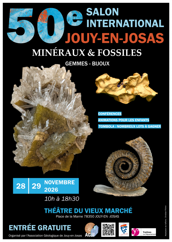 50.ª Feria Internacional de Minerales, Fósiles, Gemas y Joyería en Jouy-en-Josas