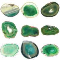 Lámina de ágata verde natural – Pieza decorativa 250 g