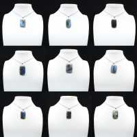 Colgante rectangular de labradorita