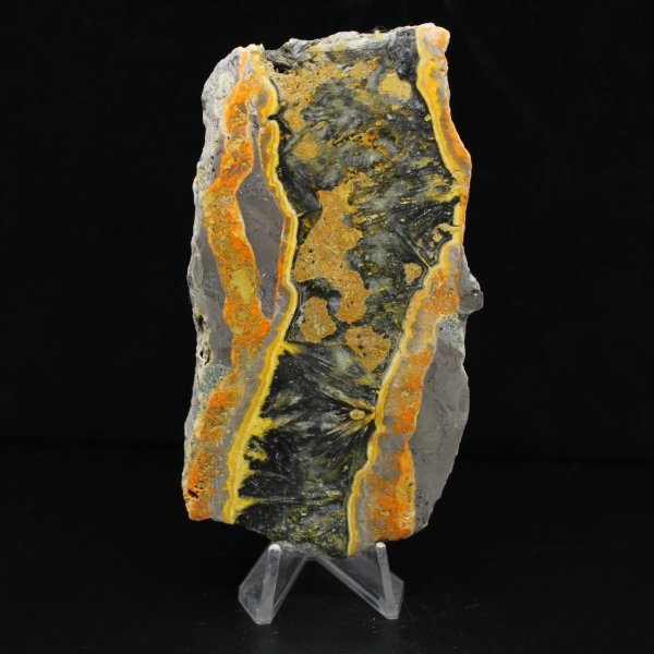 Rebanada gruesa de jaspe abejorro pulido