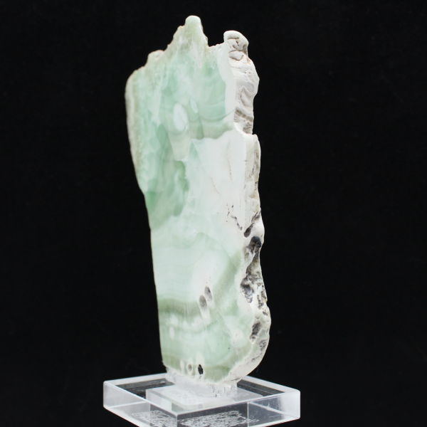 Rebanada natural de aragonita verde para decoración