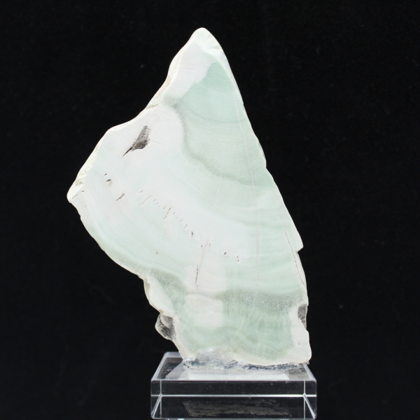 Rebanada natural de aragonita verde para decoración