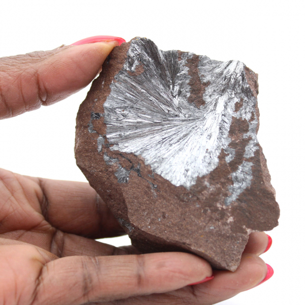 Gran pieza de colección de pirolusita cristalizada