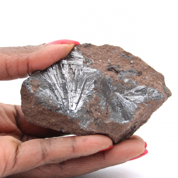 Cristales de pirolusita, Roca Mineral de Marruecos