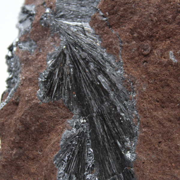 Cristales genuinos de pirolusita en matriz