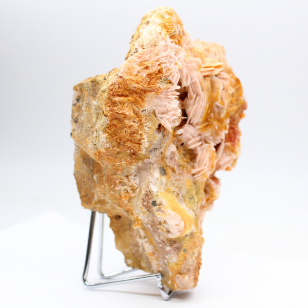 Ejemplar de barita naranja marroquí en cristales naturales