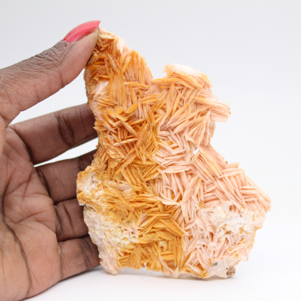 Barita naranja marroquí con cristales claros