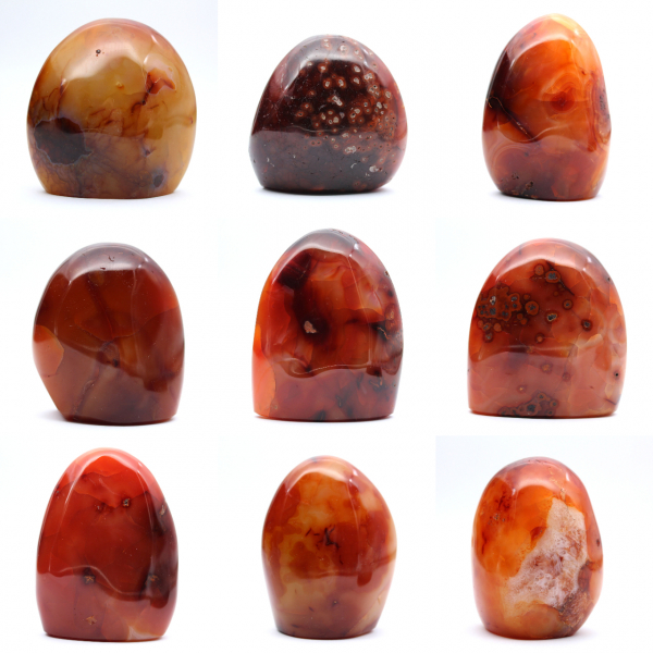 Cornalina pulida (pequeña pieza) - Mineral decorativo (Madagascar)