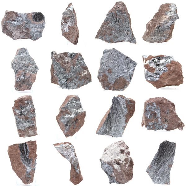 Pirolusita, ejemplar auténtico en matriz