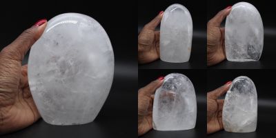 Cristal de roca de forma libre pulido Madagascar collection noviembre 2022