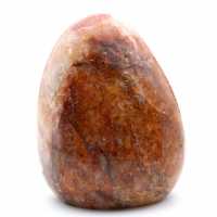 Piedra de cuarzo rojo pulido