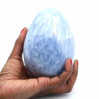 Huevo mineral calcita azul
