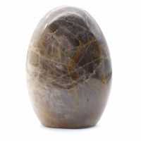 Piedra lunar negra pulida de forma libre