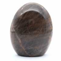 Piedra lunar negra pulida de forma libre