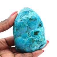 Piedra ornamental de crisocola pulida