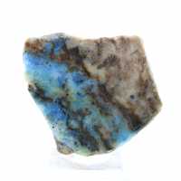 Rebanada pulida de azurita malaquita mineral bruto de calidad