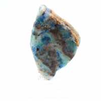 Rebanada pulida de azurita malaquita mineral bruto de calidad