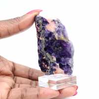 Piedra de fluorita pirita mineral bruto para colección
