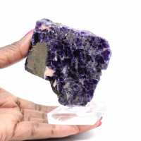 Piedra de fluorita pirita natural mineral único