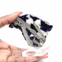 Rebanada auténtica de fluorita pirita para decoración