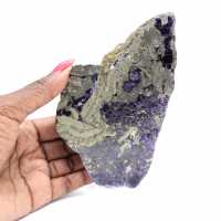 Piedra de fluorita pirita mineral bruto para colección