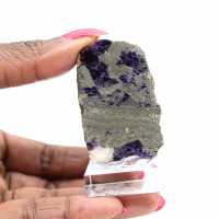 Piedra de fluorita pirita natural mineral único