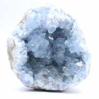 Geoda decorativa de celestita azul de Madagascar