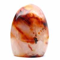 Adorno mediano de cornalina pulida - Piedra natural de Madagascar para decoración