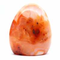 Adorno decorativo de cornalina pulida - Piedra natural de Madagascar (450 g)