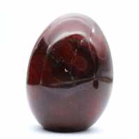 Cornalina pulida de Madagascar - Ejemplar de piedra natural rojo anaranjado (adorno)