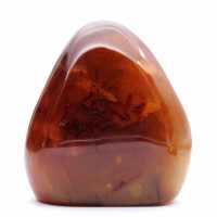 Adorno de cornalina pulida de Madagascar - Ejemplar de colección rojo anaranjado (piedra natural)
