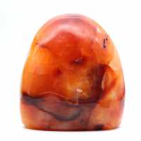 Pequeño adorno de cornalina pulida de Madagascar - Piedra natural coleccionable (490 g)