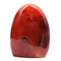 Pequeño ejemplar de cornalina pulida - Piedra natural auténtica de Madagascar (295 g)