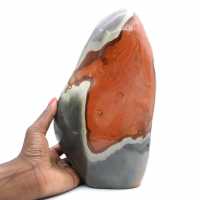 Adorno de jaspe pulido, piedra natural grande, Madagascar