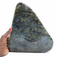 Ejemplar gigante de labradorita pulida, piedra decorativa única, Madagascar