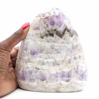 Amatista pulida, gran tamaño, Madagascar, adorno de piedra coleccionable.
