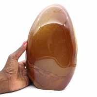 Adorno de jaspe rojo pulido, piedra de colección masiva, Madagascar