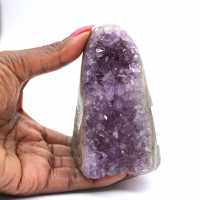 Drusa de amatista brasileña: Mineral para decoración de interiores